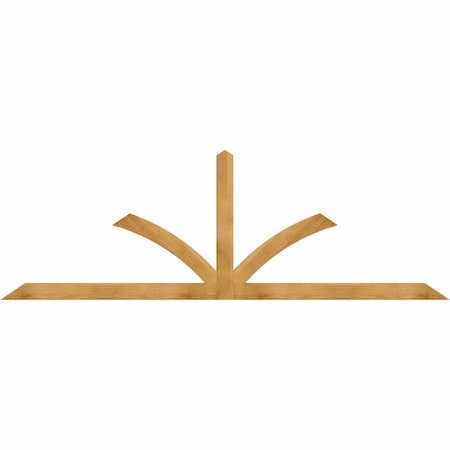 Ekena Millwork Richland Rough Sawn Timber Gable Bracket, Western Red Cedar, 108"W x 36"H x 2"D x 4"F, 8/12 Pitch GBW108X36X0204RIC00RWR